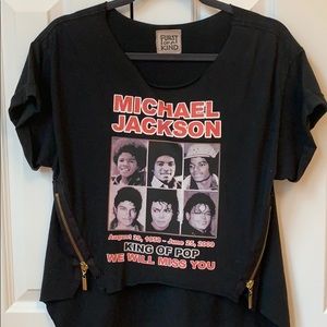 NWOT LF Vintage Graphic Michael Jackson Top